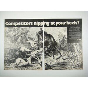 Bell AT and T Competitors Nipping Your Heels 1960s ADVERT Print Ad 2 Pages READ